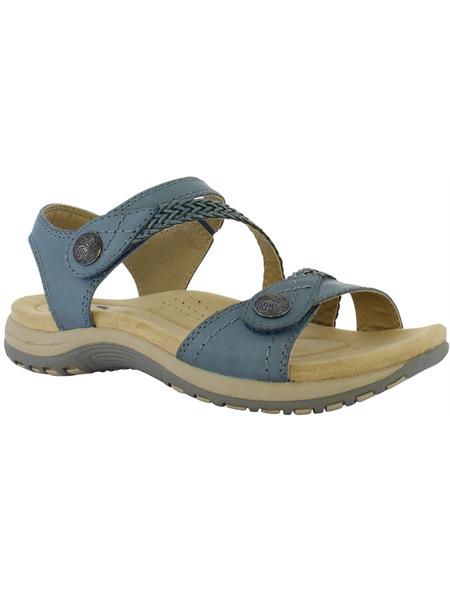 Free Spirit Womens Malibu Leather Touch Fasten Sandals